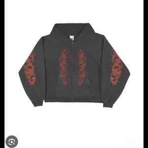 Women's Black and Red Hoodie